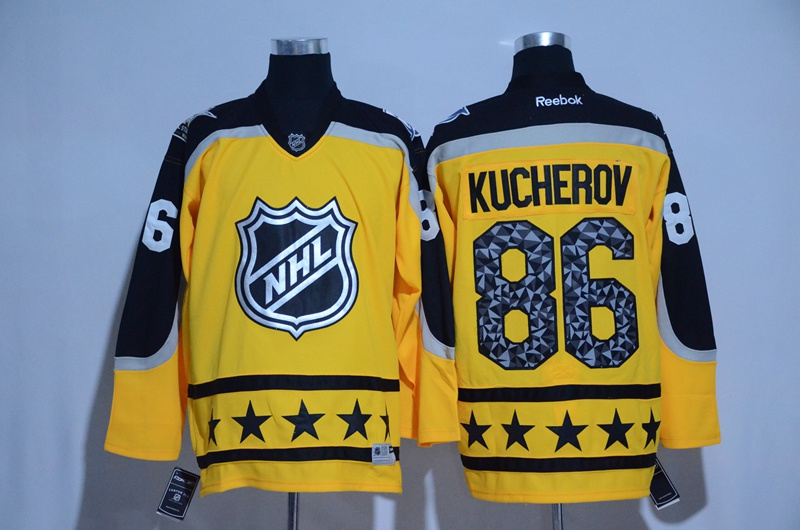2017 NHL Tampa Bay Lightning #86 Kucherov yellow All Star jerseys